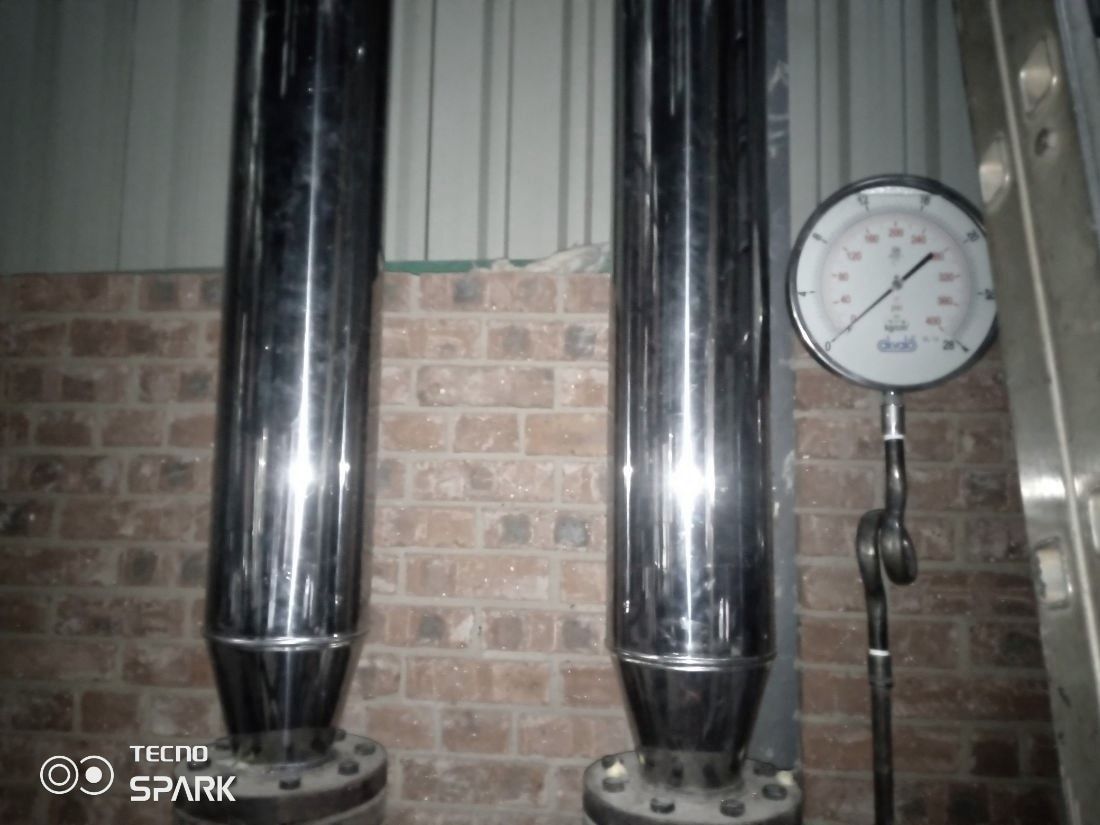 Vertical risers clad and tapered to flanges